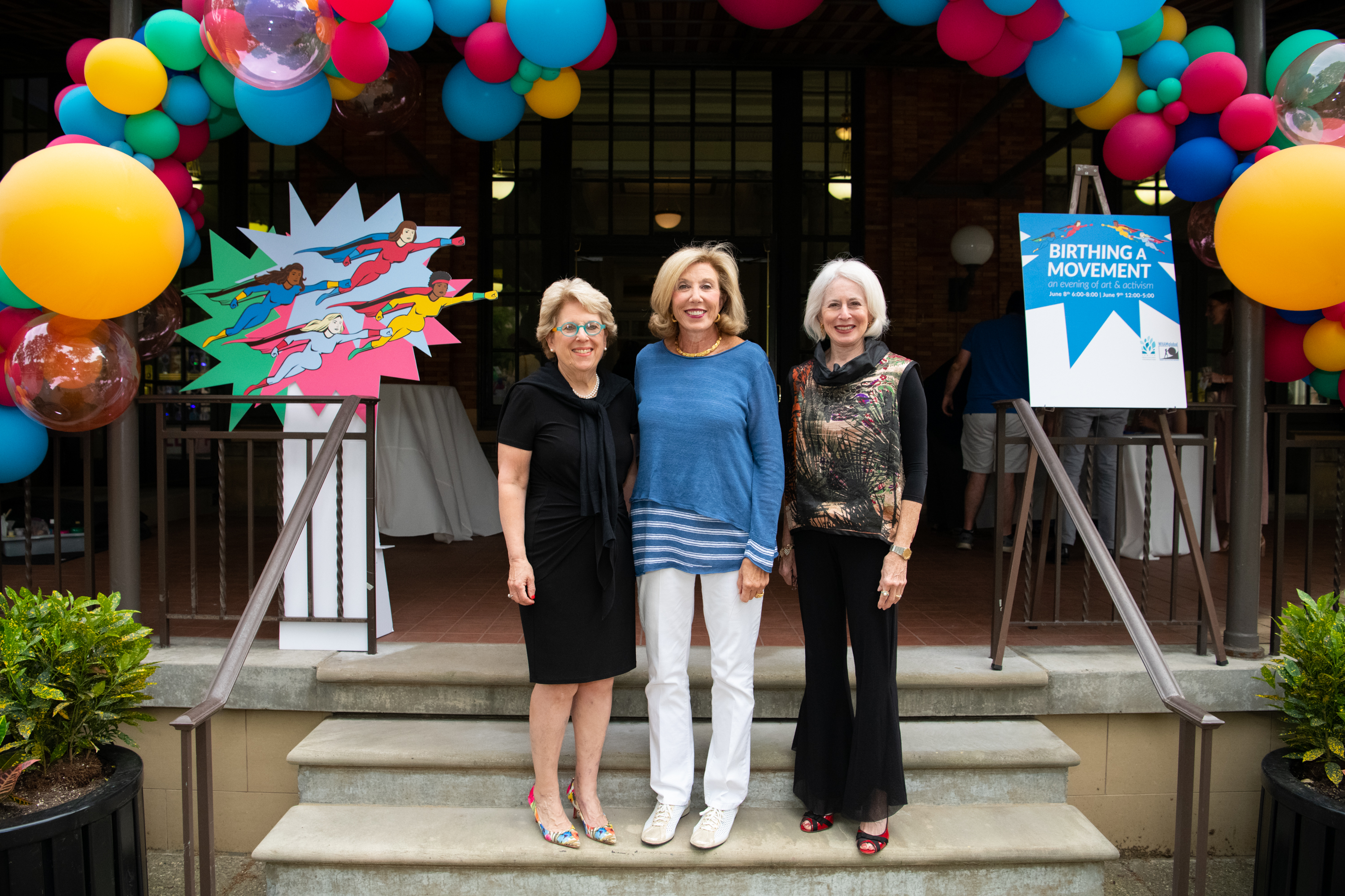 Debra L. Caplan, MPA; Patricia L. Siger; and
Karen Wolk Feinstein, PhD out front of Birthing A
Movement on Saturday, June 8.